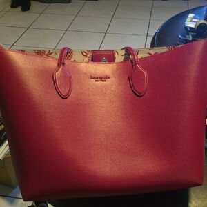 Kate Spade Bleecker Pineapple Pop Large Tote, Wild Raspberry Multi